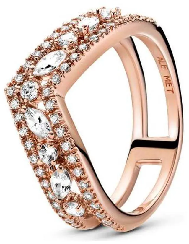 Main image of PANDORA Sparkling Marquise Double Wishbone Ring