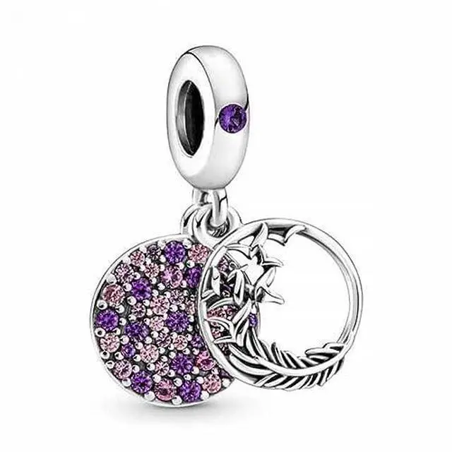 Alt view image 2 of 3 - Pandora Pave Feather Dangle Charm