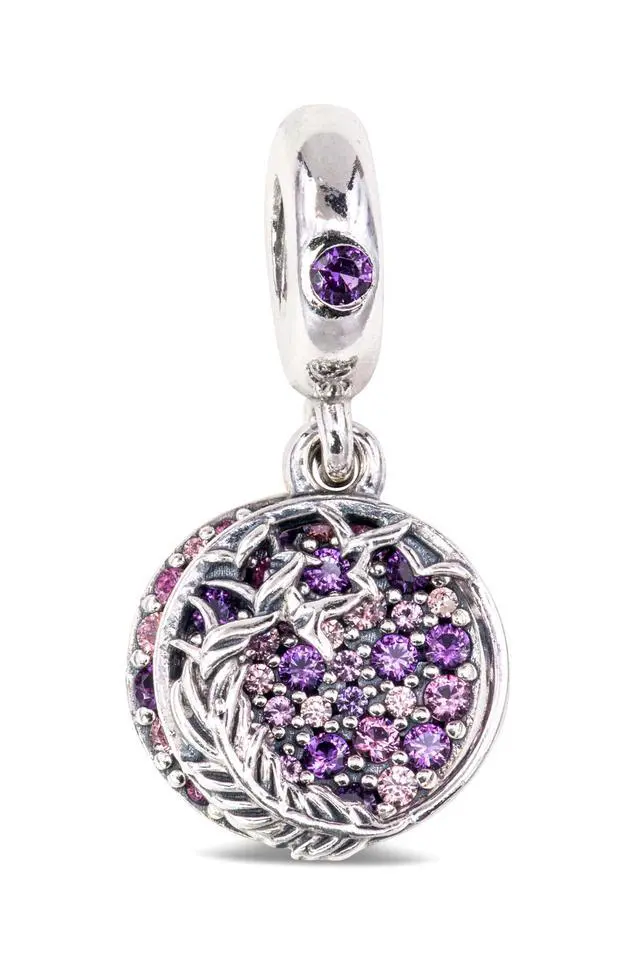 Alt view image 3 of 3 - Pandora Pave Feather Dangle Charm