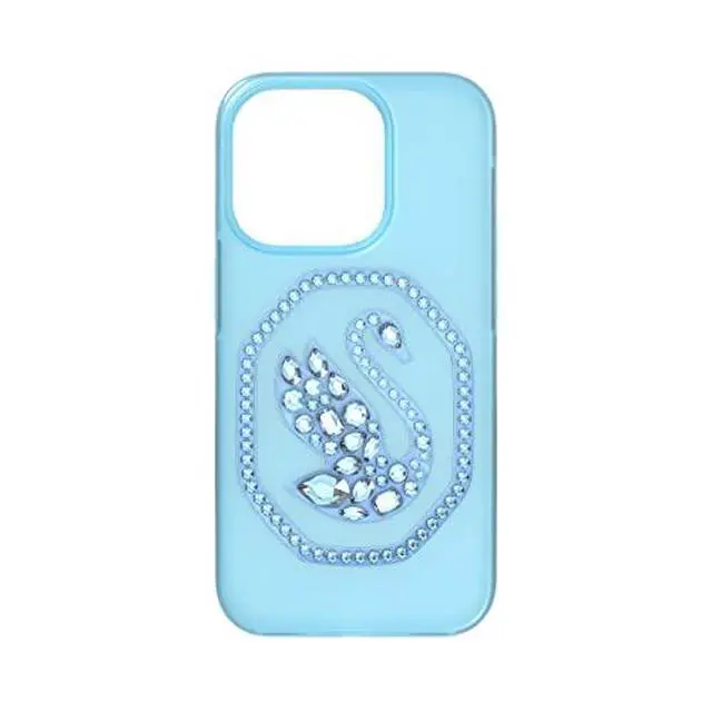 Alt view image 2 of 3 - Swarovski Smartphone Case Swan Iphone 14 Pro Blue