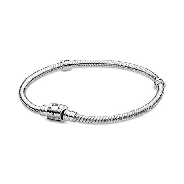 Alt view image 2 of 3 - Pandora Moments Barrel Clasp Snake Chain Bracelet
