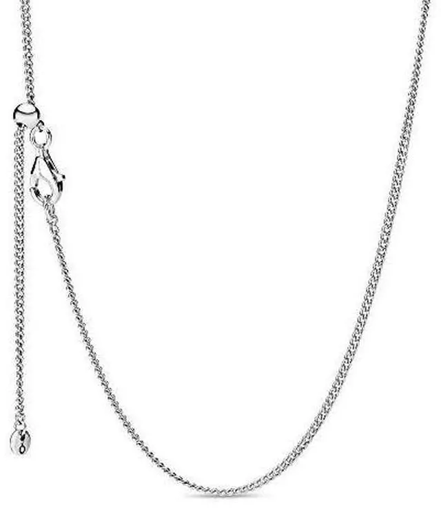 Alt view image 2 of 3 - PANDORA Sterling Silver Necklace With Sliding Clasp -