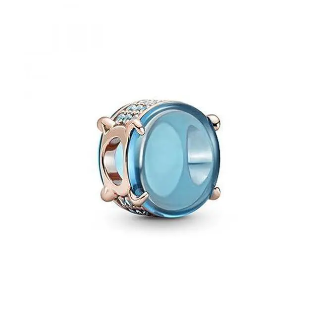 Alt view image 2 of 3 - Pandora Colours Blue Oval Cabochon Charm -