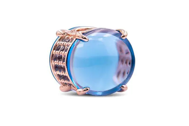 Alt view image 3 of 3 - Pandora Colours Blue Oval Cabochon Charm -