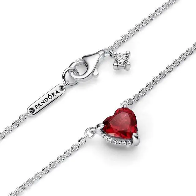 Alt view image 3 of 3 - Pandora Sparkling Heart Halo Pendant Collier Necklace