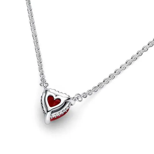 Alt view image 2 of 3 - Pandora Sparkling Heart Halo Pendant Collier Necklace