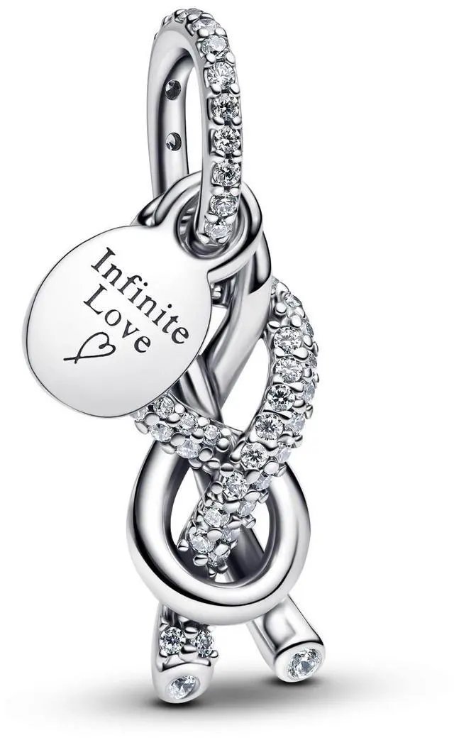 Main image of Pandora Pave Infinity Knot Dangle Charm