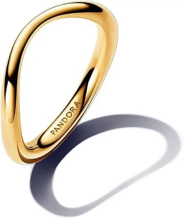 Alt view image 2 of 2 - Pandora Treated Freshwater Cultured Pearl & Organically Shaped 14k gold plating Hoop Earrings