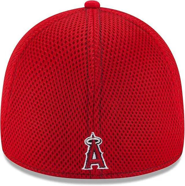 Alt view image 3 of 3 - New Era MLB Los Angeles Angels Neo Fitted Baseball Cap - Scarlet - Medium/Large