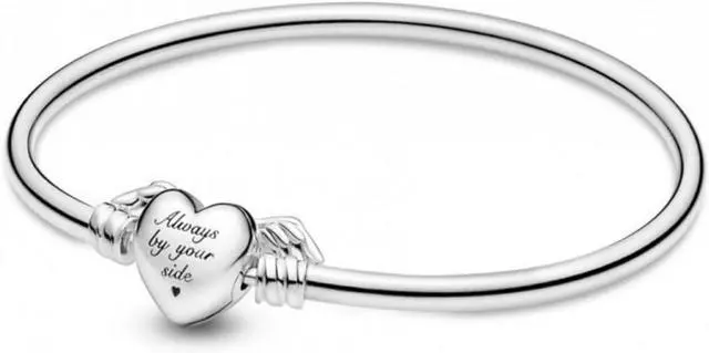 Alt view image 2 of 2 - Pandora Moments Winged Heart Bangle