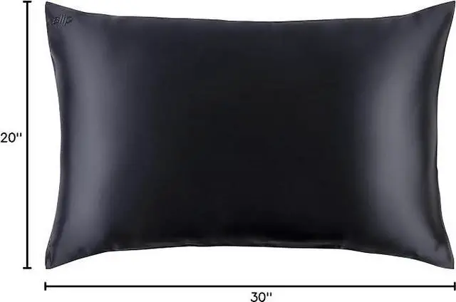 Alt view image 8 of 8 - Slip 20" x 30" Queen Pure Silk Pillow Case, Soft & Durable - Black