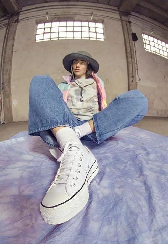 Alt view image 6 of 7 - Converse Women's Chuck Taylor All Star Lift Sneakers, White/Black/White, 10 Medium US