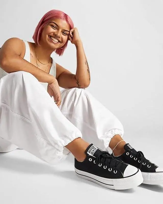 Alt view image 6 of 7 - Converse Women's Chuck Taylor All Star Lift Sneakers, Black/White/White, 8.5 Medium US