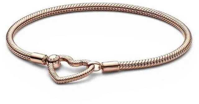 Main image of Pandora Moments Heart Closure Snake Chain Bracelet