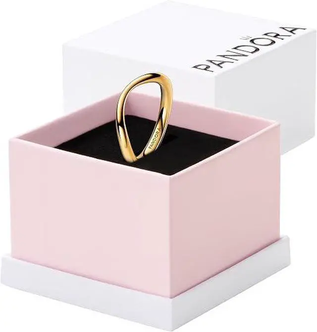 Alt view image 2 of 3 - Pandora Open 65 mm Hoops 14k gold plating