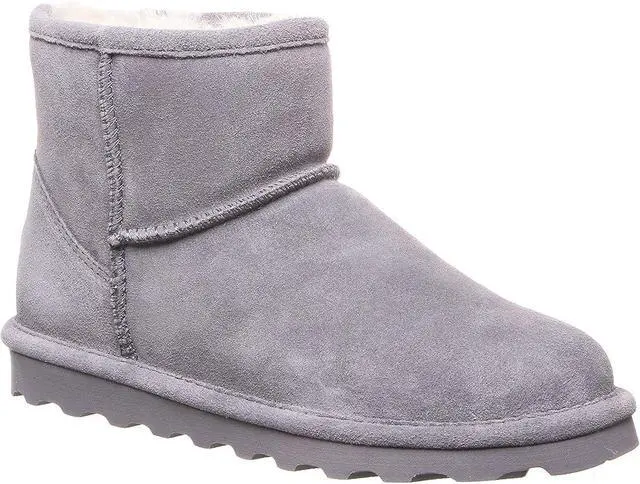 Alt view image 2 of 3 - BEARPAW Womens Alyssa Charcoal Fur Ankle Boot - Grey - 12