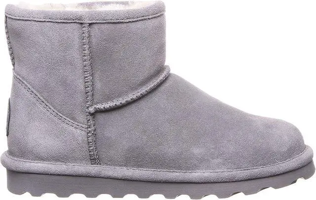 Alt view image 3 of 3 - BEARPAW Womens Alyssa Charcoal Fur Ankle Boot - Grey - 12