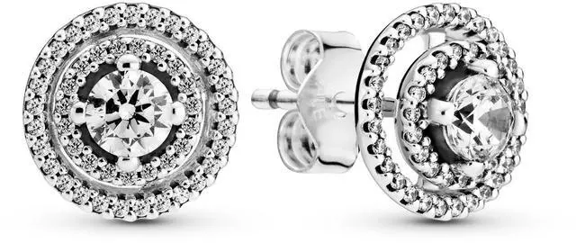 Main image of Pandora Sparkling Double Halo Stud Earrings