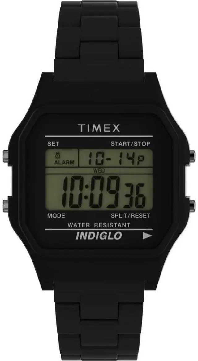 Main image of Timex 80 36mm Glossy Black Resin Bracelet Mens Watch
