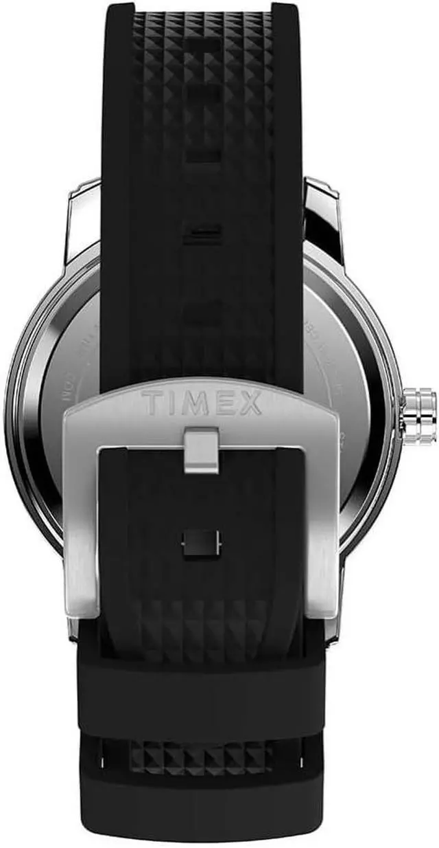 Alt view image 2 of 3 - Timex Trend 41mm Black Silicone Strap Mens Watch