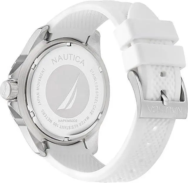 Alt view image 2 of 3 - Nautica Koh May Bay White Silicone Mens Watch