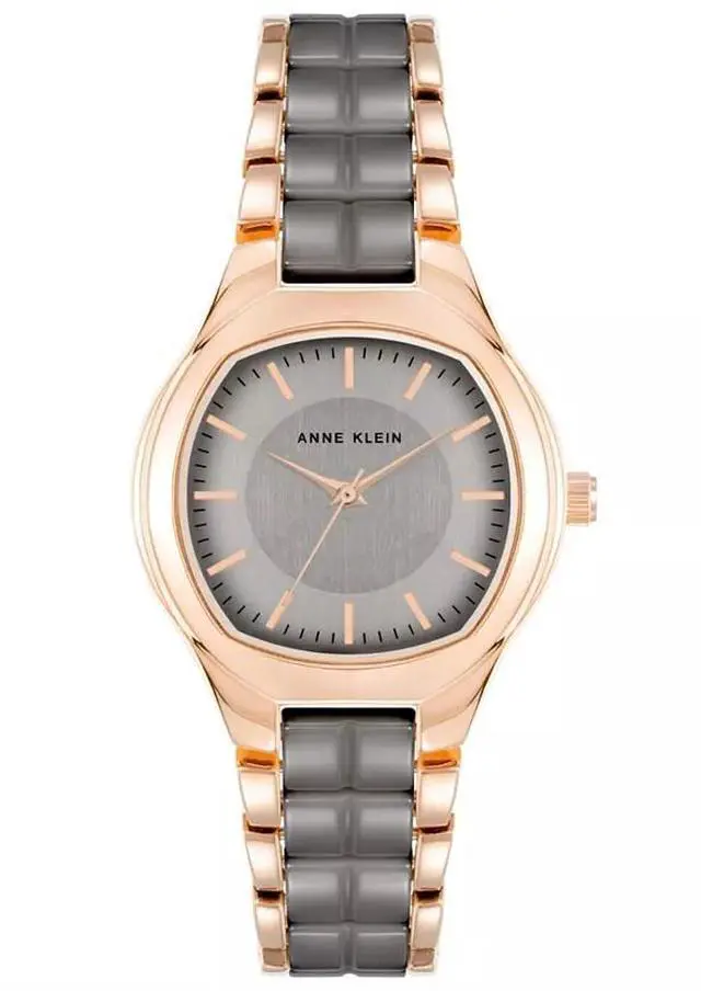 Main image of Anne Klein Rose Gold-Tone Alloy with Taupe Ceramic Ladies Watch