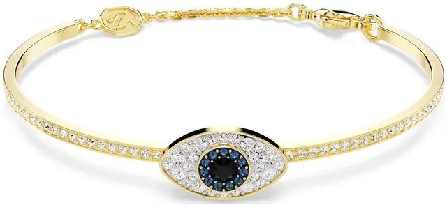 Main image of Swarovski Symbolica Bangle - Evil Eye - Blue - Gold-tone Plated - Medium