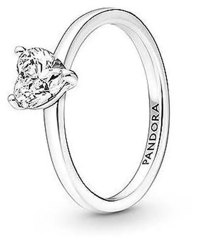 Alt view image 2 of 3 - Pandora Sparkling Heart Solitaire Ring