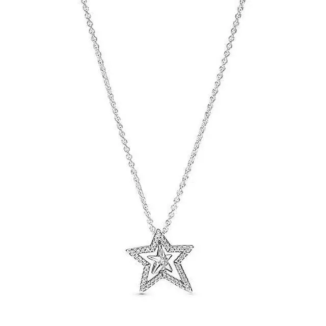 Alt view image 3 of 3 - Pandora Pave Asymmetric Star Collier Necklace