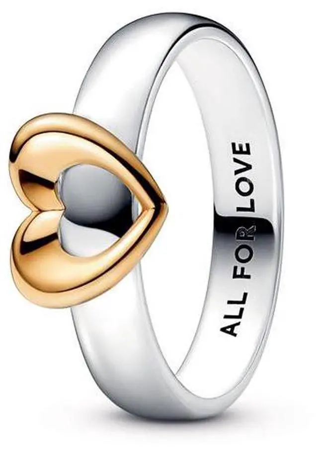 Main image of Pandora Radiant Two-tone Sliding Heart Ring