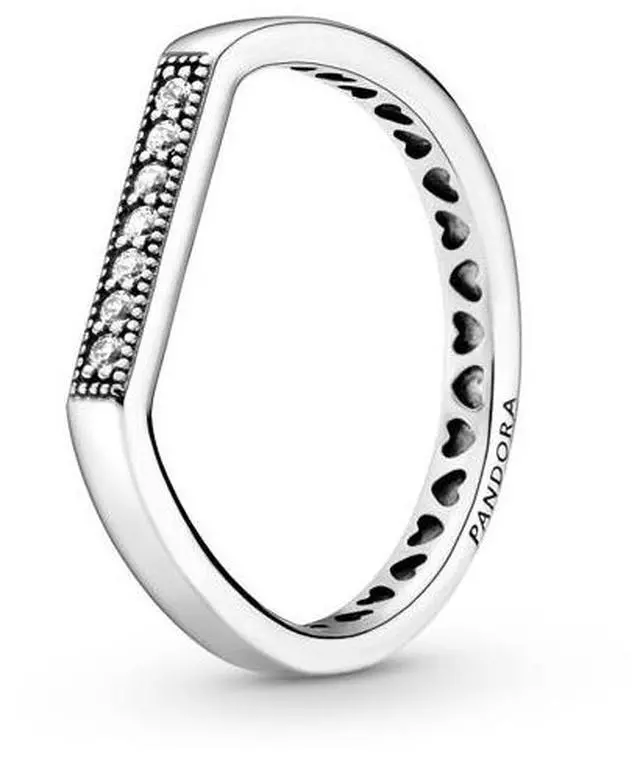 Main image of Pandora Bar Ring with Clear Zirconia