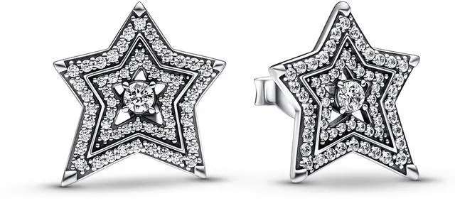 Main image of Pandora Celestial Asymmetric Star Stud Earrings