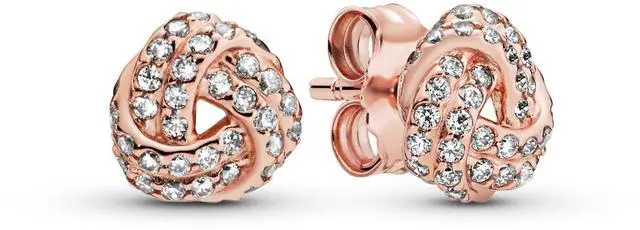 Main image of Pandora Shimmering Knot Stud Earrings