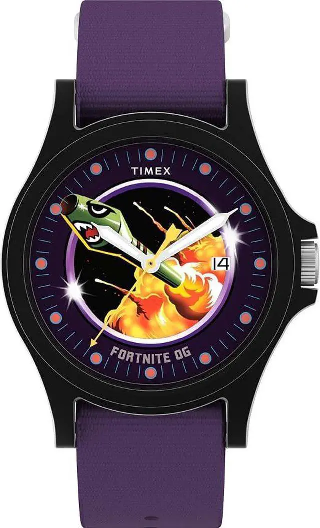 Main image of Timex X Fortnite Acadia Quartz Purple Dial Mens Watch