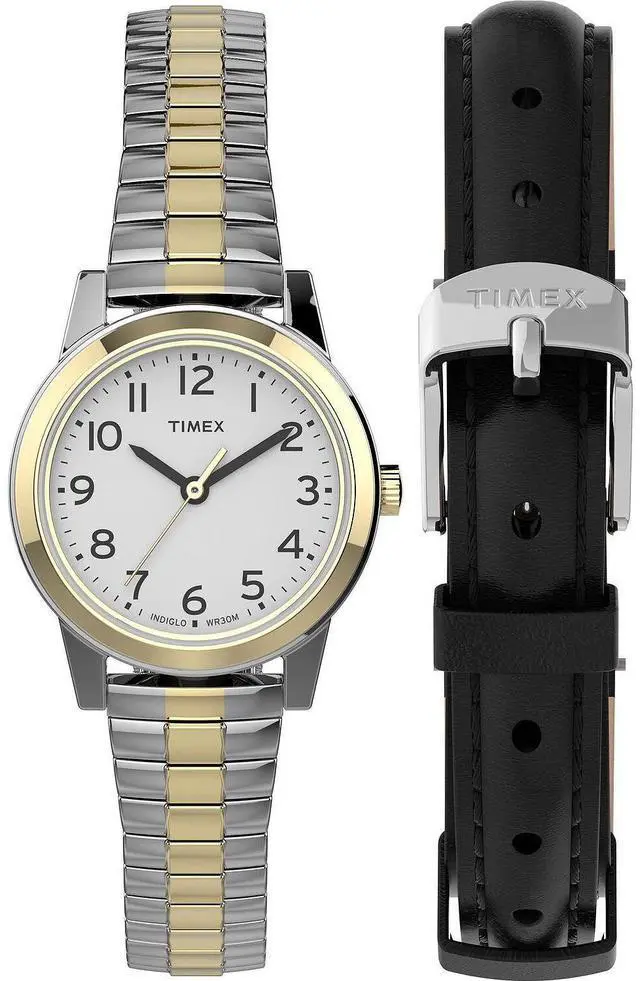 Main image of Timex Main Street Expansion Band & Leather Strap Ladies Watch Box Set