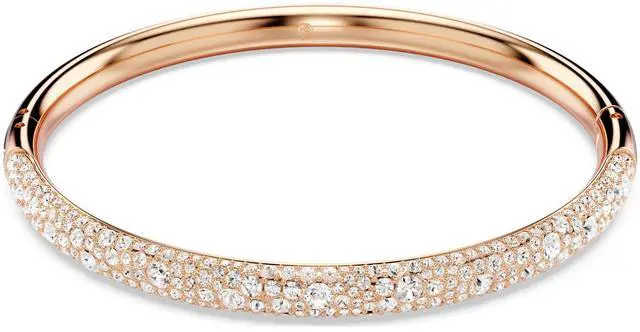 Main image of Swarovski Sublima Bangle - Snow Pave - White - Rose Gold-tone Plated - Medium