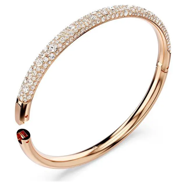 Alt view image 2 of 3 - Swarovski Sublima Bangle - Snow Pave - White - Rose Gold-tone Plated - Medium