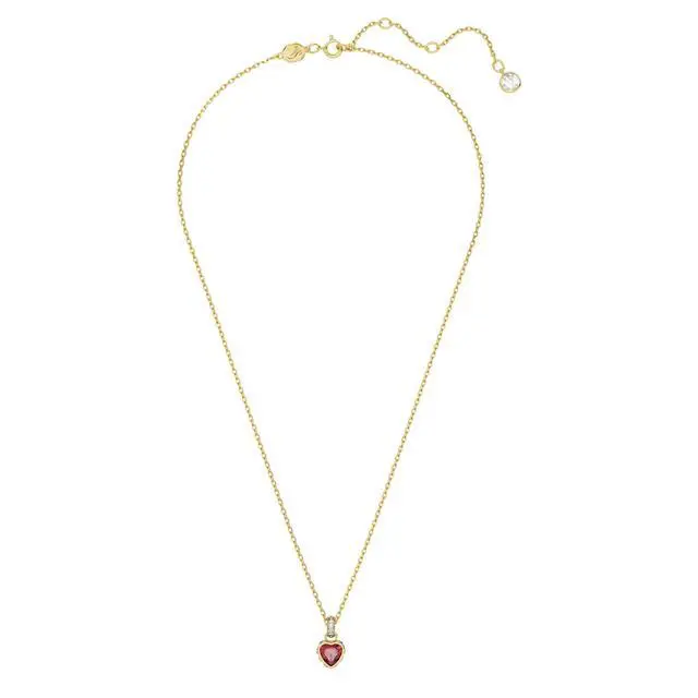 Alt view image 2 of 3 - Swarovski Chroma Pendant - Heart - Red - Gold-tone Plated