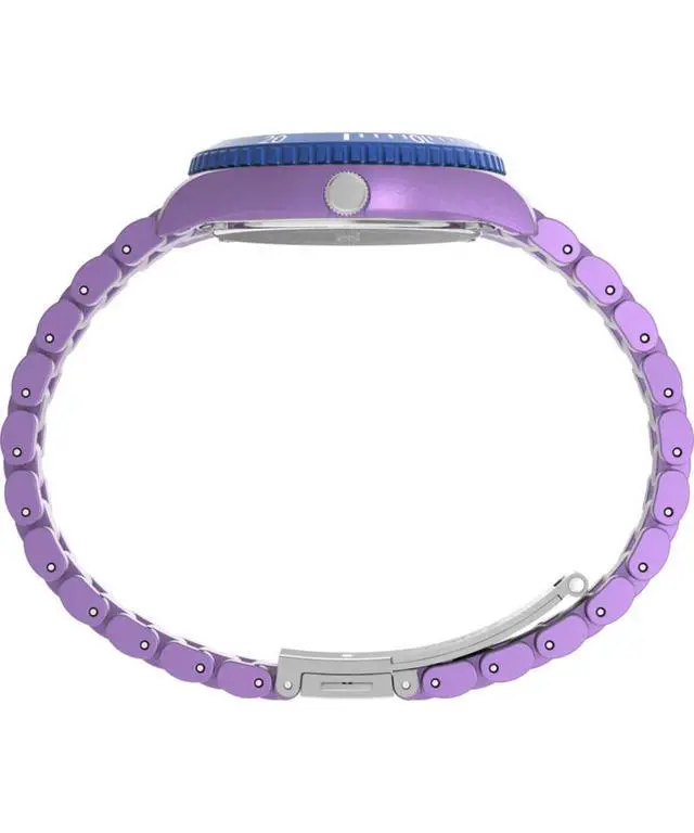 Alt view image 3 of 3 - Timex Legacy tide 37mm Recycled Plastic Purple Unisex Watch