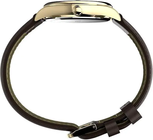 Alt view image 2 of 3 - Timex Classic Day-Date Leather Ladies Watch