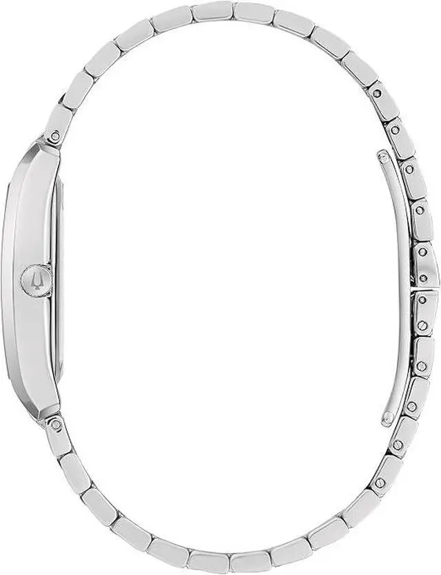 Alt view image 3 of 3 - Bulova Tank Quartz Silver Dial Ladies Watch