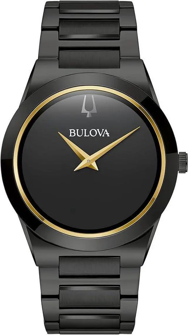 Main image of Bulova Millennia Modern Black Ion-Plated Stainless Steel Mens Watch