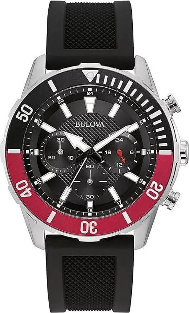 Main image of Bulova Chronograph Quartz Black Dial Mens Watch