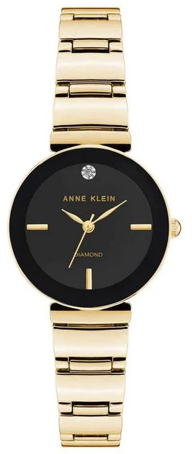 Main image of Anne Klein Black Dial Stainless Steel Ladies Watch AK-2434BMGB