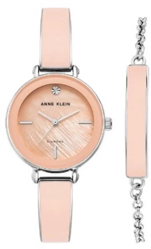 Main image of Anne Klein Pink Ladies Watch and Bracelet AK-3621PKST