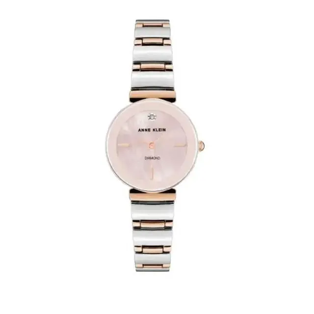 Main image of Anne Klein Rose Gold-Tone Cable Band with Pink Mother-of-Pearl Ladies Watch AK-2435PMRT