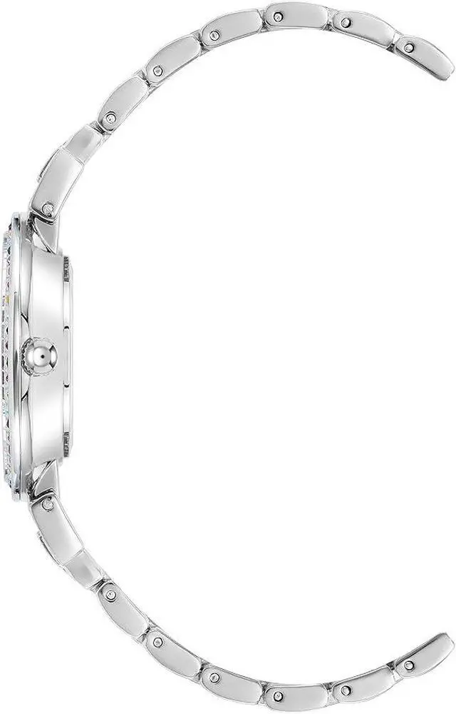 Alt view image 2 of 3 - Anne Klein Silver-Tone Rainbow Crystal Bezel Ladies Watch AK-2929RBSV