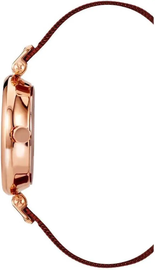 Alt view image 2 of 3 - Anne Klein Rose Gold-Tone and Burgundy Mesh Ladies Watch AK-3000RGBY