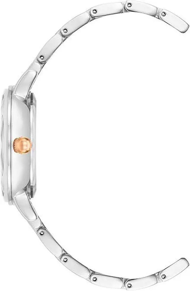 Alt view image 2 of 3 - Anne Klein Two-Tone Silver and Rose Gold Facetted Crystal Diamond Accent Ladies Watch