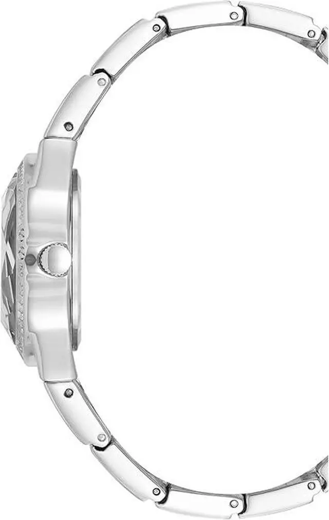 Alt view image 2 of 3 - Anne Klein Silver-Tone 116-Crystal Bezel and Link Bracelet Ladies Watch